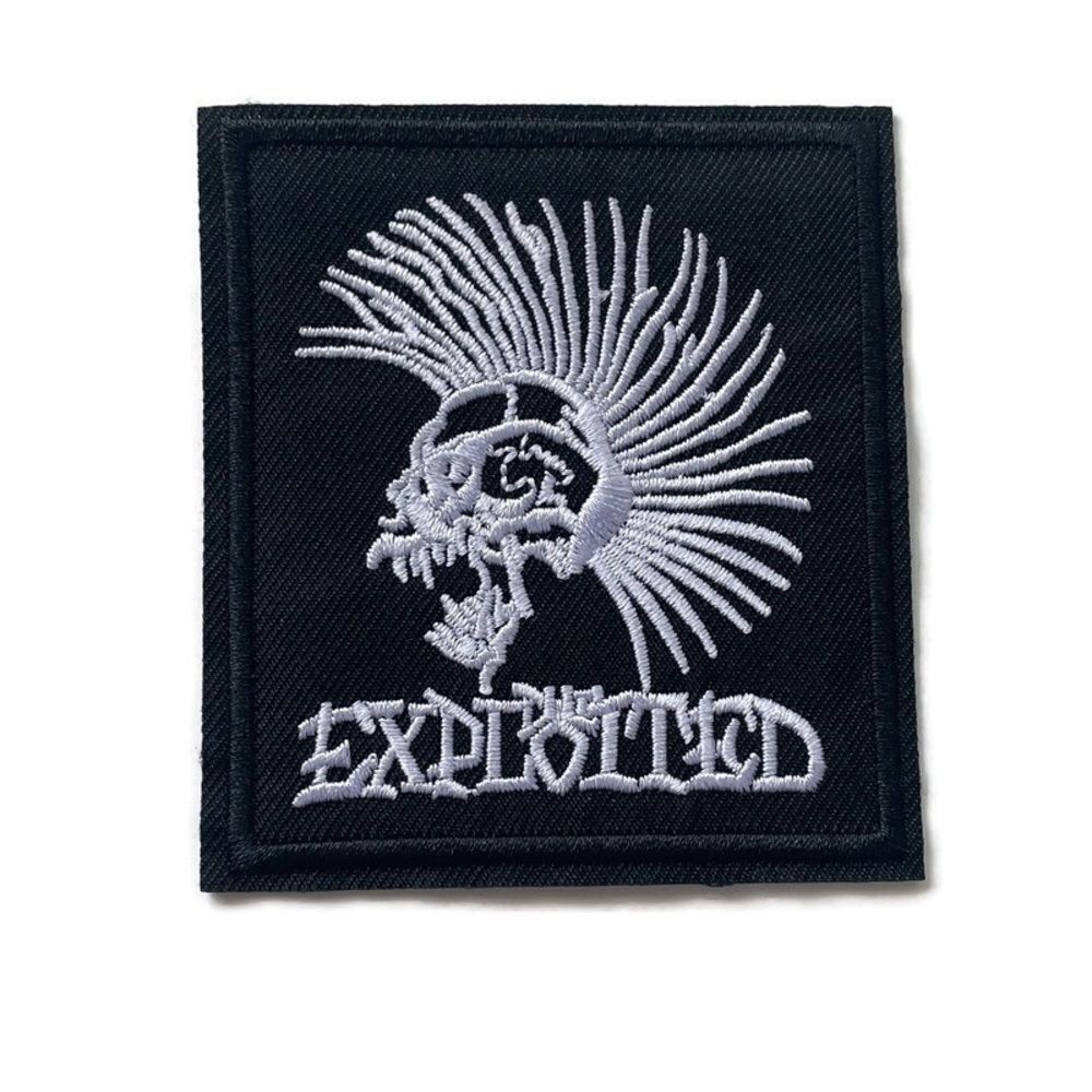 The Exploited Skull Mohawk Embroidered Patch